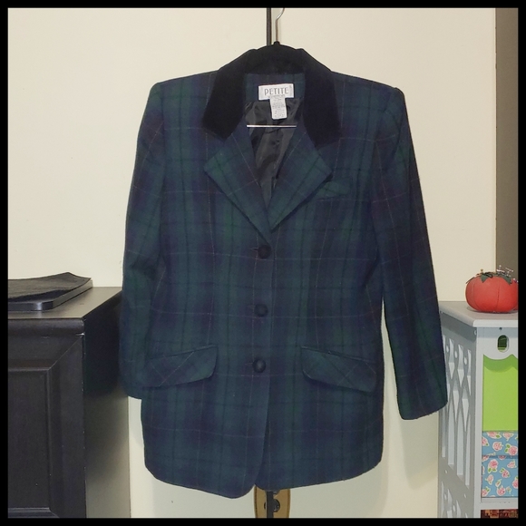 Petite Sophisticate Jackets & Blazers - Petite Sophisticate Plaid Jacket, 10